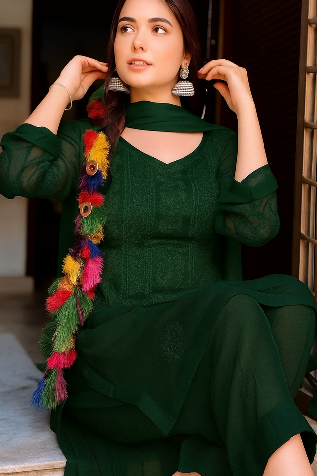 Azadi Collection 3 Pcs suit with Multani Khussa