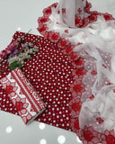 Polkadot Cut Work Lawn 3-Piece Dress